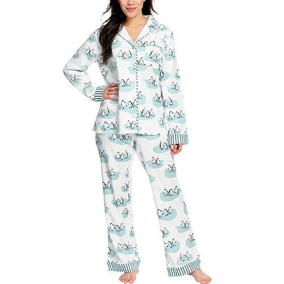 munki munki Other - Munki Munki Flannel Pajama Set With Penguin Print